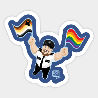 Police Bear with Pride Sticker